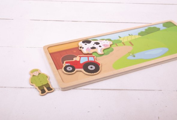 Puzzle magnétique ferme Bigjigs Toys