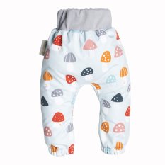 Softshell kinderbroek met membraan Monkey Mum® - Bonte paddenstoelen