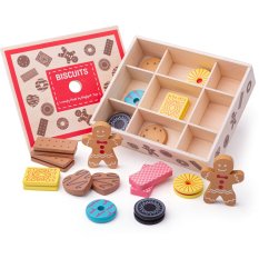 Bigjigs Toys Box mit Holzplätzchen