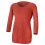 T-shirt da donna arricciata a manica 3/4 Outlast® - color cannella