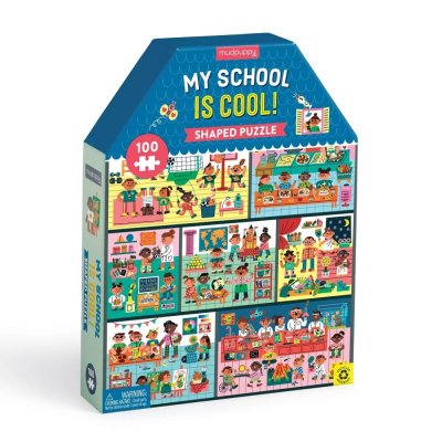 Mudpuppy Moja Szkoła - puzzle w kształcie domu 100 elementów