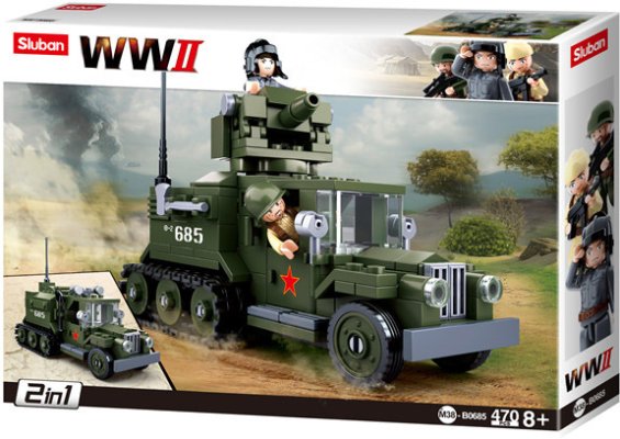 Sluban WWII M38-B0685 Sowjetisches Halbkettenfahrzeug 2-in-1 - Half-Track