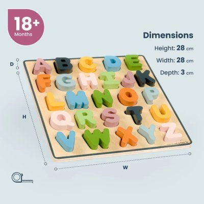 Bigjigs Toys Fa puzzle nagybetűk - ABC