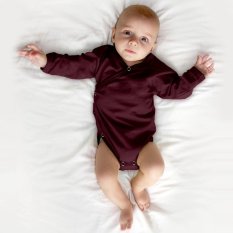 Body enveloppant pour bébés, bordeaux