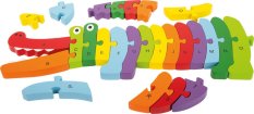 small foot Puzzle d'encastrement crocodile ABC