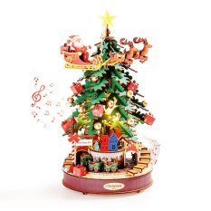RoboTime 3D Holzpuzzle Spieluhr Weihnachtsbaum
