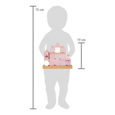 small foot Nasadzovanie na tyč Domček ružový