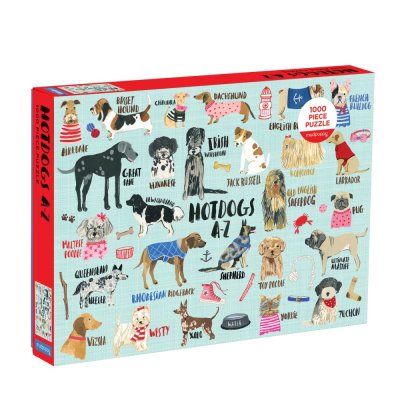 Galison Puzzle Hot dogs A-Z 1000 pezzi