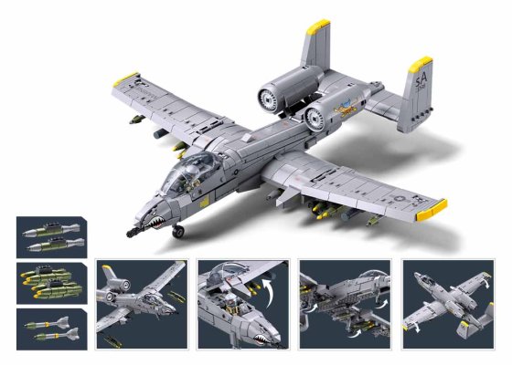 Sluban Model Bricks M38-B1362 Útočné lietadlo A10CS