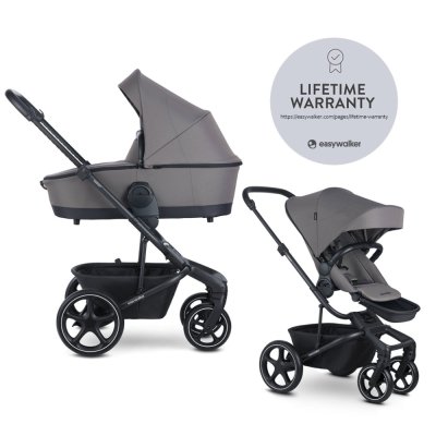 EASYWALKER Kombi-Kinderwagen Harvey⁵ 2in1 Pebble Grey LITE RWS
