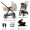 KINDERKRAFT Kombi-Kinderwagen 4in1 Newly Classic Beige + Mink PRO