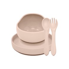 PETITE&MARS TAKE&MATCH set da pranzo in silicone 3 pezzi Desert Sand 6m+