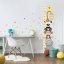Стикери за детска стая - Оранжев детски метър с весели животни