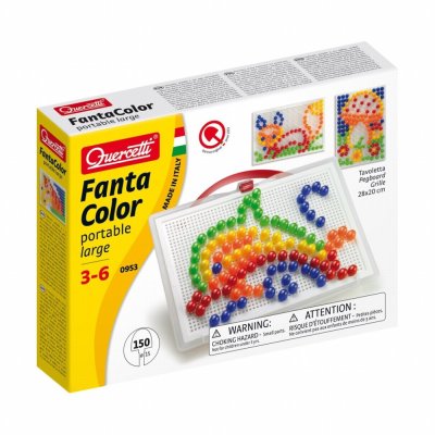 Quercetti Mozaika FantaColor Portable 150 szt. (Ø15 mm)