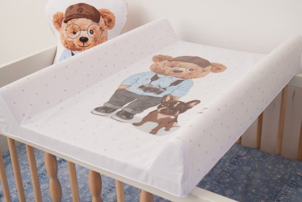 CEBA BABY Wickelauflage 2-seitig mit fester Platte (50x70) Comfort Fluffy Puffy Joe