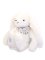 Doudou Lapin en peluche avec foulard blanc 35 cm