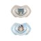 CANPOL BABIES Set symmetrischer Silikonschnuller 18m+ Bonjour Paris blau