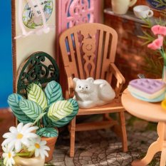 RoboTime Drewniane puzzle 3D Miniatura domku Ogródek herbaciany