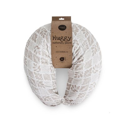 CEBA BABY Almofada de amamentação Huggy (150x60x37) Basic Brown Leaves
