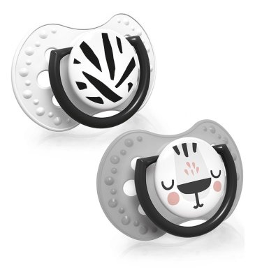 LOVI Silikon-Schnuller dynamisch Salt&Pepper 6-18m 2 Stk