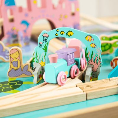 Bigjigs Rail Trenuleț de masă lumea marină