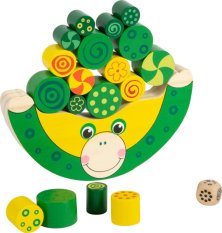 small foot Motorikspielzeug Balancierender Frosch aus Holz