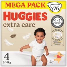 HUGGIES® Pieluszki jednorazowe Extra Care rozm. 4 (8-14 kg), 76 szt. BOX