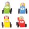Bigjigs Toys Kolorowy drewniany samochód wyścigowy 1 szt.