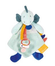 Doudou Zestaw prezentowy - Zabawka z uchwytem na smoczek dinozaur zielony 23 cm