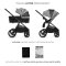 KINDERKRAFT Kombikinderwagen Nea 2 2in1 Lunar Black Bizuu