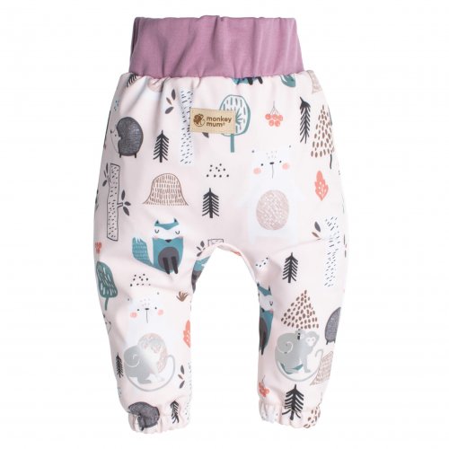 Παιδικό παντελόνι softshell με μεμβράνη Monkey Mum®  - ζώα την ημέρα