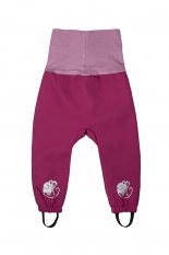 Dětské rostoucí softshellové kalhoty s membránou Monkey Mum® - Šťavnatá malina