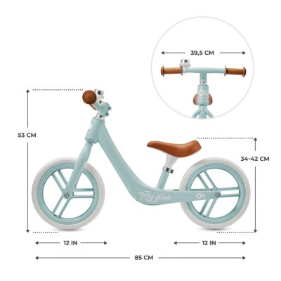 KINDERKRAFT Bicicleta de Equilíbrio Fly Plus Baby blue
