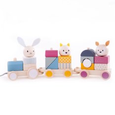 Bigjigs Baby Comboio de Madeira com Animais