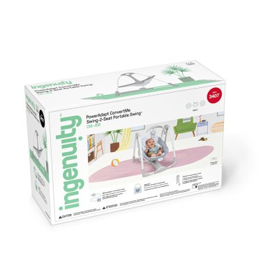 INGENUITY Schaukel, konvertierbar mit Adapter, vibrierend mit Melodie Swell™ 2in1, 0m+ bis 9 kg