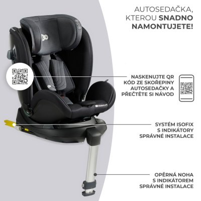 KINDERKRAFT SELECT Scaun auto Xrider i-Size 40-125 cm Negru