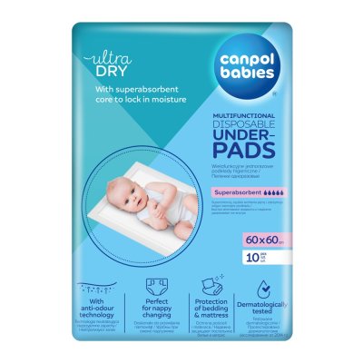CANPOL BABIES Wielofunkcyjne podkładki higieniczne 60x60 cm 10 szt