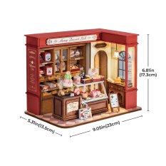 RoboTime Drewniane puzzle 3D Miniatura domku Miodowa cukiernia