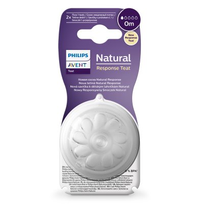 Philips AVENT Napp Natural Response 1 första flöde 0m, 2 st