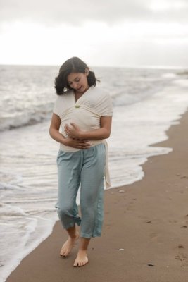 BOBA Nosidełko dla dzieci / chusta Serenity Wrap - Sand Oat Meadow