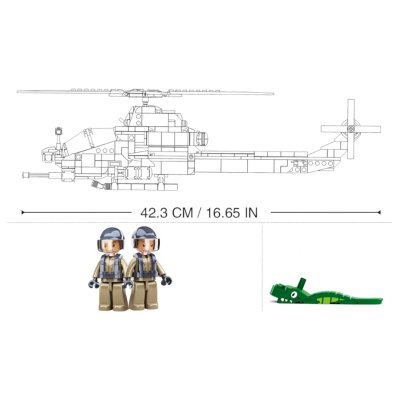 Sluban Army Model Bricks M38-B0838 Borbeni helikopter AH-1Z Viper