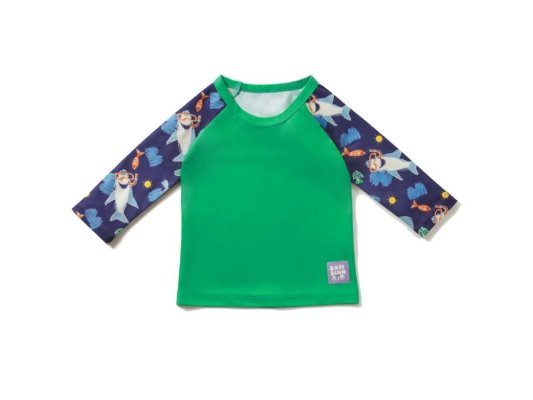 BAMBINO MIO Dziecięca koszulka do pływania z rękawem, UPF 40+, Ocean, 7-9 kg -6-12 m