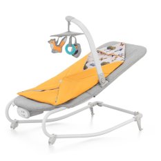 KINDERKRAFT Swing rezgő dallamával Felio 2 Forest Yellow 0m+, 9 kg-ig