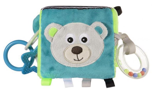 CANPOL BABIES Peluche cube sensoriel Ours gris