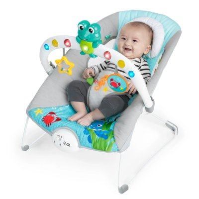 BABY EINSTEIN Musikwippe mit Vibration und Lichtern Kick to It Neptune bis 9 kg
