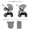 KINDERKRAFT Kombinirani voziček Nea 2 2v1 Platinum Grey