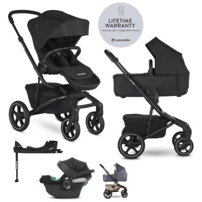 EASYWALKER SET Kinderwagen 4-in-1 Jimmey Pepper Black LITE RWS + CYBEX Aton B2 i-Size