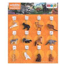 Mojo Présentoir de 36 porte-clés - Animaux de la forêt