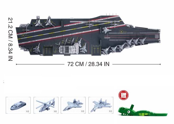 Sluban Model Bricks M38-B1188 Vliegdekschip Fujian