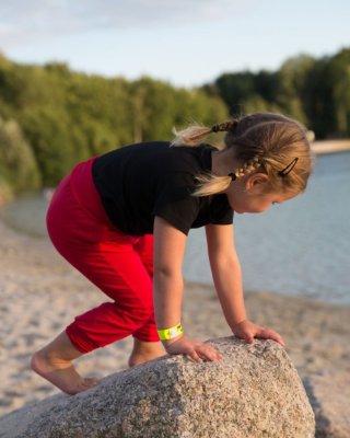 Kinder-Baggy-Jogginghose, LIGHT, rot
